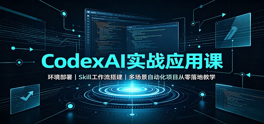 CodexAI实战应用课：环境部署Skill工作流搭建，多场景自动化项目从零落地教学-heixxmi