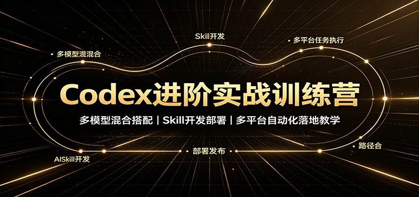 Codex进阶实战训练营：多模型混合搭配，Skill开发部署，多平台自动化落地教学-heixxmi