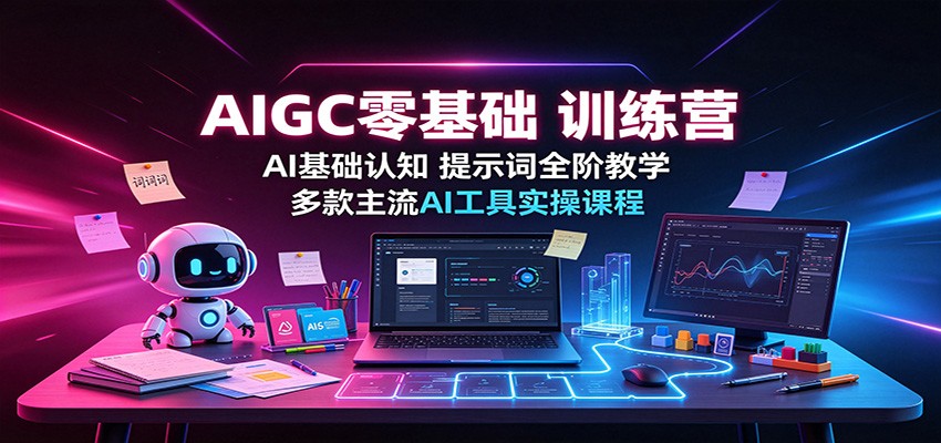 AIGC零基础训练营：AI基础认知，提示词全阶教学，多款主流AI工具实操课程-heixxmi