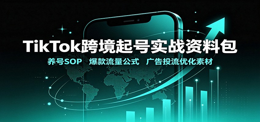 TikTok跨境起号实战资料包：养号SOP，爆款流量公式，广告投流优化素材-heixxmi