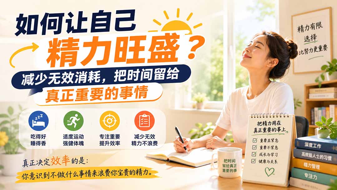 付费文章：如何让自己精力旺盛？减少无效消耗，把时间留给真正重要的事情-heixxmi