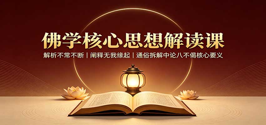 佛学核心思想解读课：解析不常不断，阐释无我缘起，通俗拆解中论八不偈核心要义-heixxmi