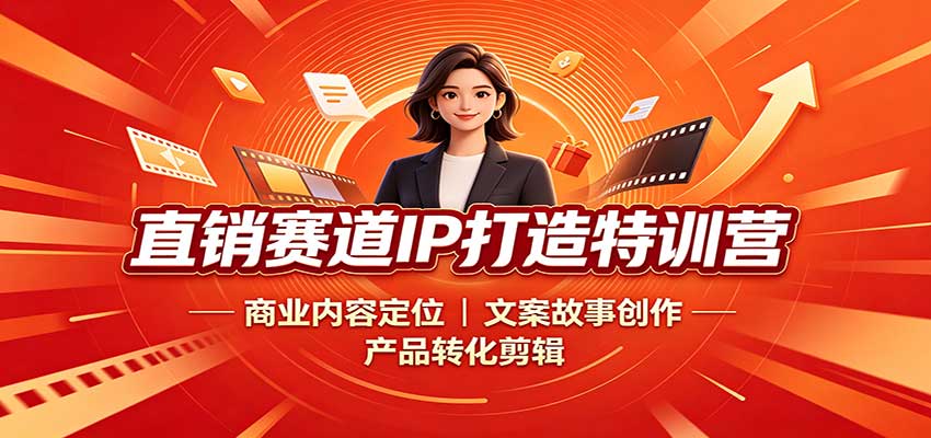 直销赛道IP打造特训营：商业内容定位，文案故事创作，产品转化剪辑-heixxmi