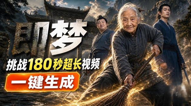 即梦挑战180秒超长视频！一键生成3分钟电影？完整制作流程详细分享！-heixxmi