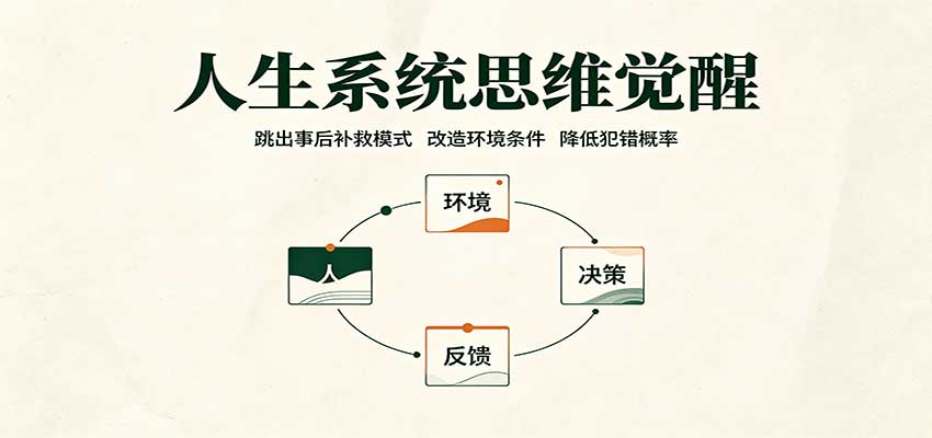 人生系统思维觉醒：跳出事后补救模式，改造环境条件，降低犯错概率-heixxmi