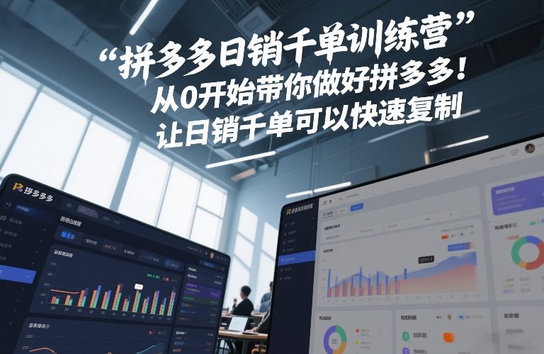 拼多多日销千单训练营，从0开始带你做好拼多多，让日销千单可以快速复制(更新26年8月)-heixxmi