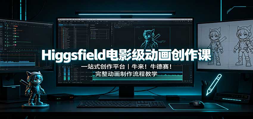 Higgsfield电影级动画创作课：一站式创作平台，牛来！牛德赛！完整动画制作流程教学-heixxmi