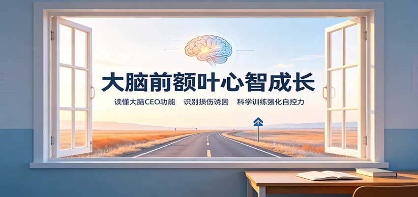 大脑前额叶心智成长：读懂大脑CEO功能，识别损伤诱因，科学训练强化自控力-heixxmi