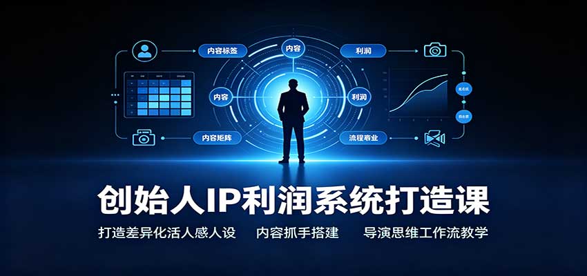 创始人IP利润系统打造课：打造差异化活人感人设，内容抓手搭建，导演思维工作流教学-heixxmi