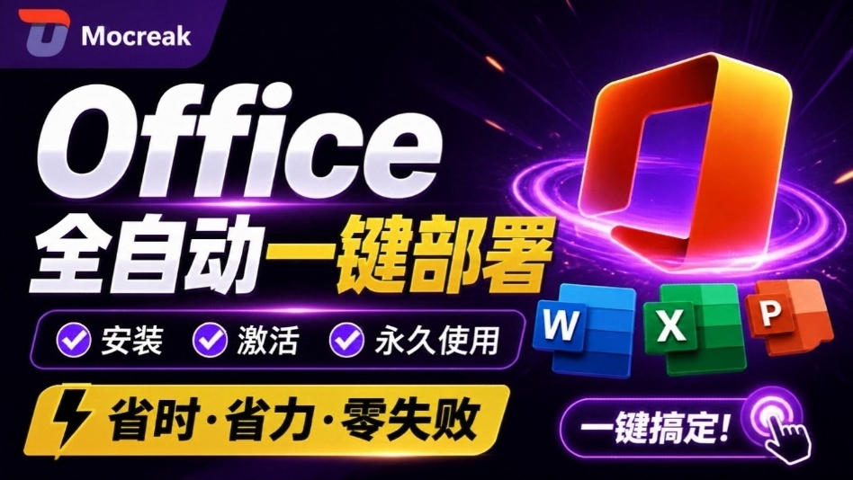 Office全自动一键部署安装，最高支持2024版本，可自定义安装组件，内置激活工具，全免费使用Mocreak！-heixxmi