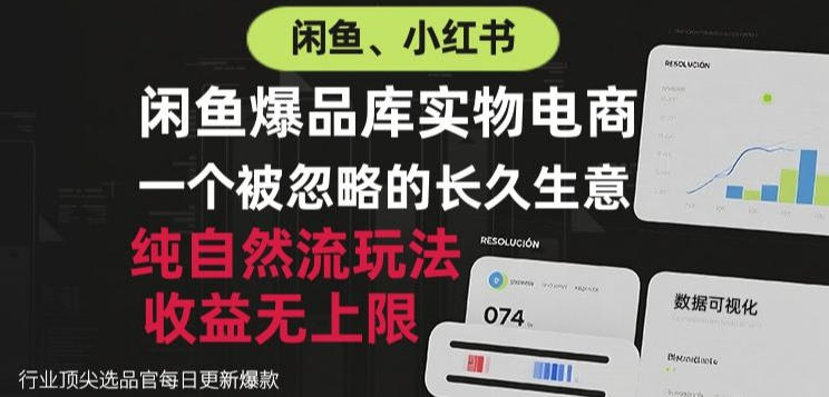 闲鱼小红书实物电商，纯自然流玩法，一个被忽略的长久生意，收益无上限【揭秘】-heixxmi