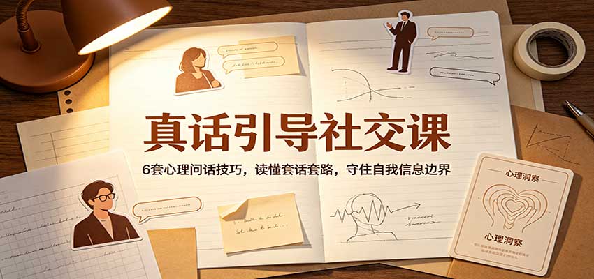 真话引导社交课：6套心理问话技巧，读懂套话套路，守住自我信息边界-heixxmi