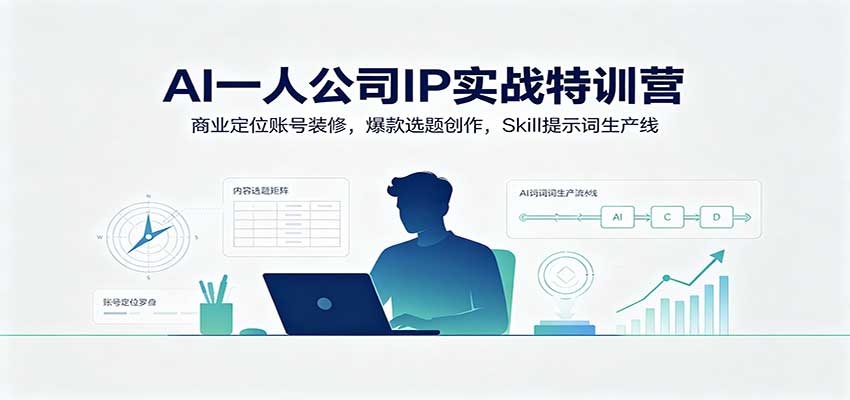 AI一人公司IP实战特训营：商业定位账号装修，爆款选题创作，Skill提示词生产线-heixxmi
