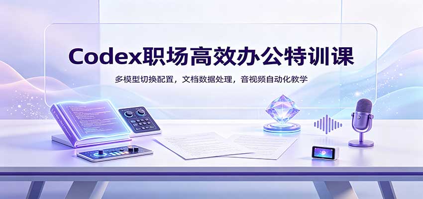 Codex职场高效办公特训课：多模型切换配置，文档数据处理，音视频自动化教学-heixxmi