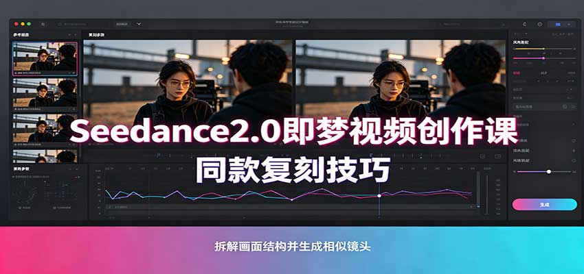 Seedance2.0即梦视频创作课：剧本式视频制作，同款复刻技巧，多行业案例落地教学-heixxmi