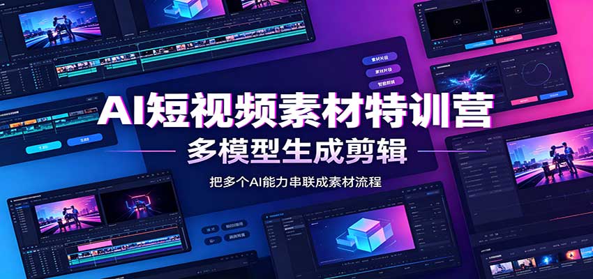 AI短视频素材特训营：Codex本地部署实操，多模型生成剪辑，爆量素材挖掘教学-heixxmi