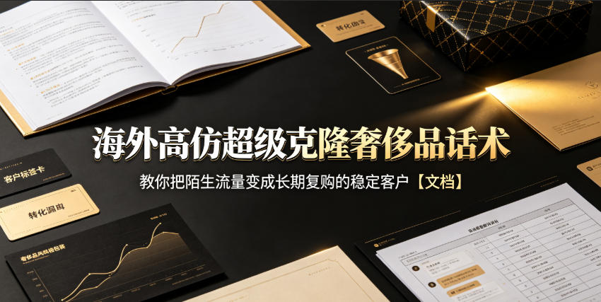 海外高仿超级克隆奢侈品话术，教你把陌生流量变成长期复购的稳定客户【文档】-heixxmi