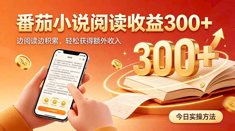 全自动番茄挂机玩法，日入300+边阅读边积累，轻松获得额外收入-heixxmi