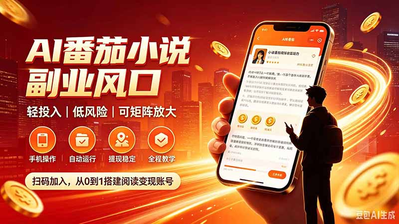 AI番茄全自动挂机｜24小时躺赚副业，轻投入|低风险|可矩阵放大-heixxmi