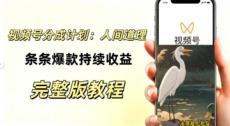 视频号新玩法之AI动漫画风励志视频，不用会画画、不用拍摄，持续化收益，详细拆解-heixxmi
