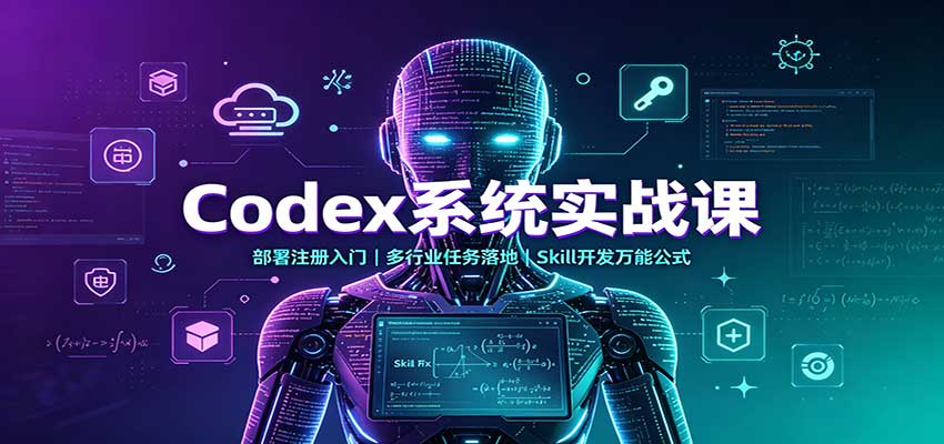 Codex系统实战课：部署注册入门，多行业任务落地，Skill开发万能公式-heixxmi