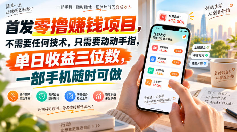 首发零撸賺钱项目，不需要任何技术，只需要动动手指，单日收益三位数，一部手机随时可做【揭秘】-heixxmi