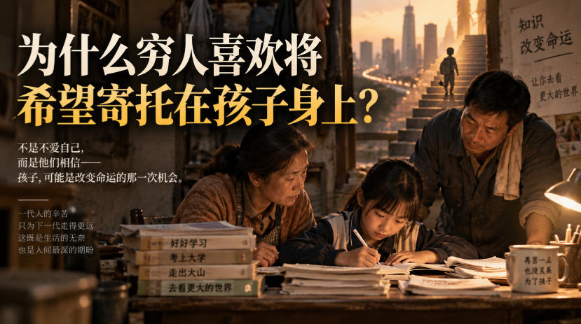 某社群精品文章：为什么穷人喜欢将希望寄托在孩子身上？-heixxmi