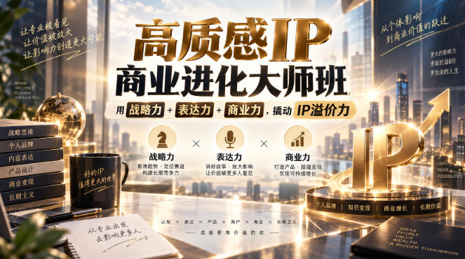 高质感IP商业进化大师班，用战略力+表达力+商业力，撬动IP溢价力-heixxmi