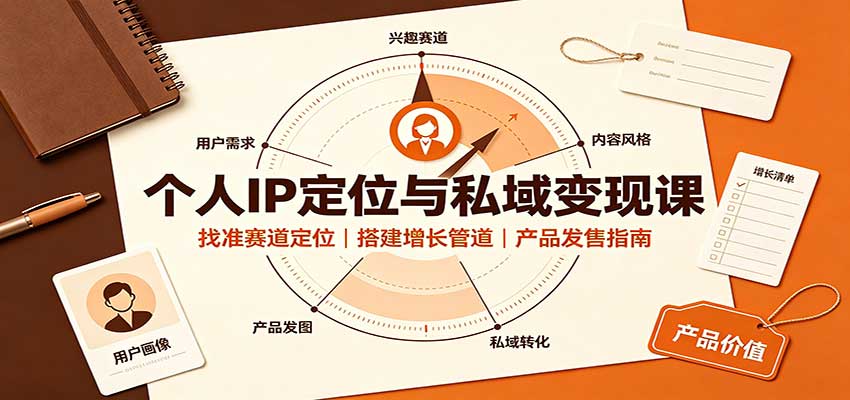个人IP定位与私域变现课：找准赛道定位，搭建增长管道，产品发售指南-heixxmi
