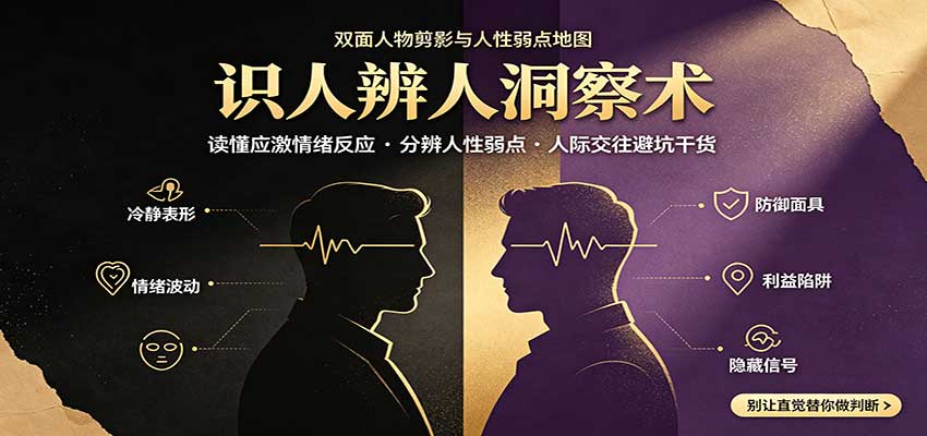 识人辨人终极心法：读懂应激情绪反应，分辨人性弱点，人际交往避坑干货-heixxmi