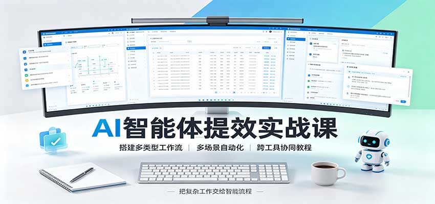 AI智能体提效实战课：搭建多类型工作流，多场景自动化，跨工具协同教程-heixxmi