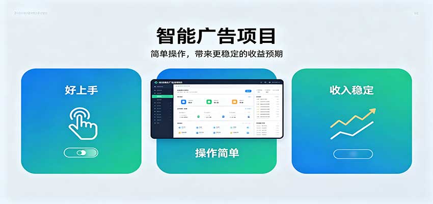 智能广告挂机项目，操作简单上手快，收益稳定可持续。稳定日入300+-heixxmi