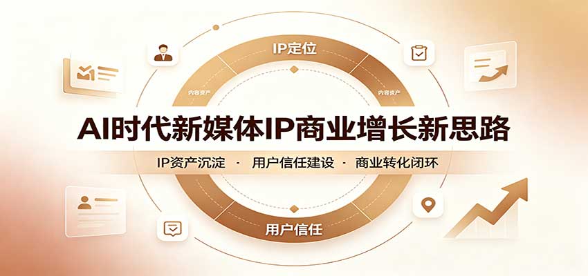 AI时代新媒体IP商业增长新思路：摒弃复杂运营套路，用极简思维打通获客路径-heixxmi
