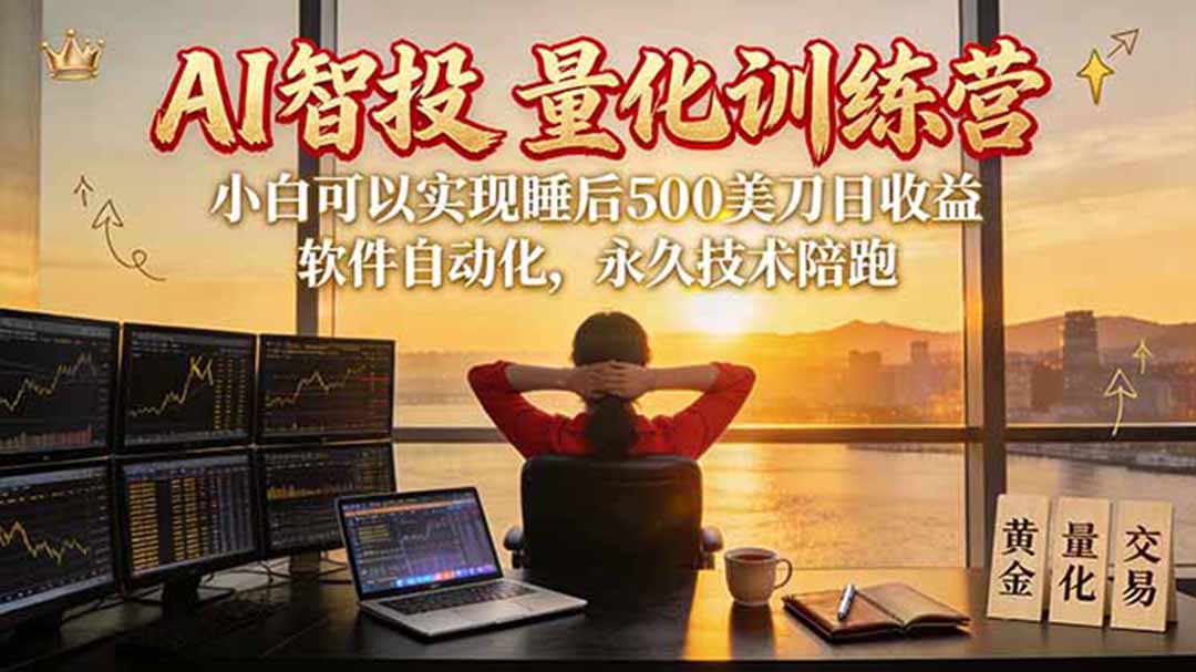 AI智投EA量化训练营【第三期】，多策略智投+防爆技术+趋势分析 ，轻松上手，矩阵放大，长期稳定。-heixxmi