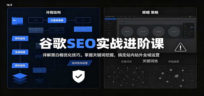 2026谷歌SEO实战进阶课：详解黑白帽优化技巧，掌握关键词挖掘，搞定站内站外全域运营-heixxmi
