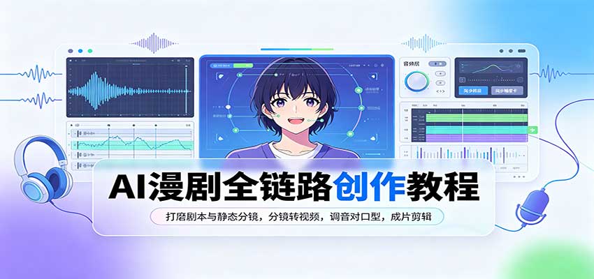 AI漫剧全链路创作教程：打磨剧本与静态分镜，分镜转视频，调音对口型，成片剪辑-heixxmi