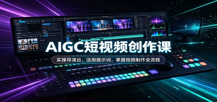 AIGC短视频创作课：实操导演台，活用提示词，掌握视频制作全流程-heixxmi
