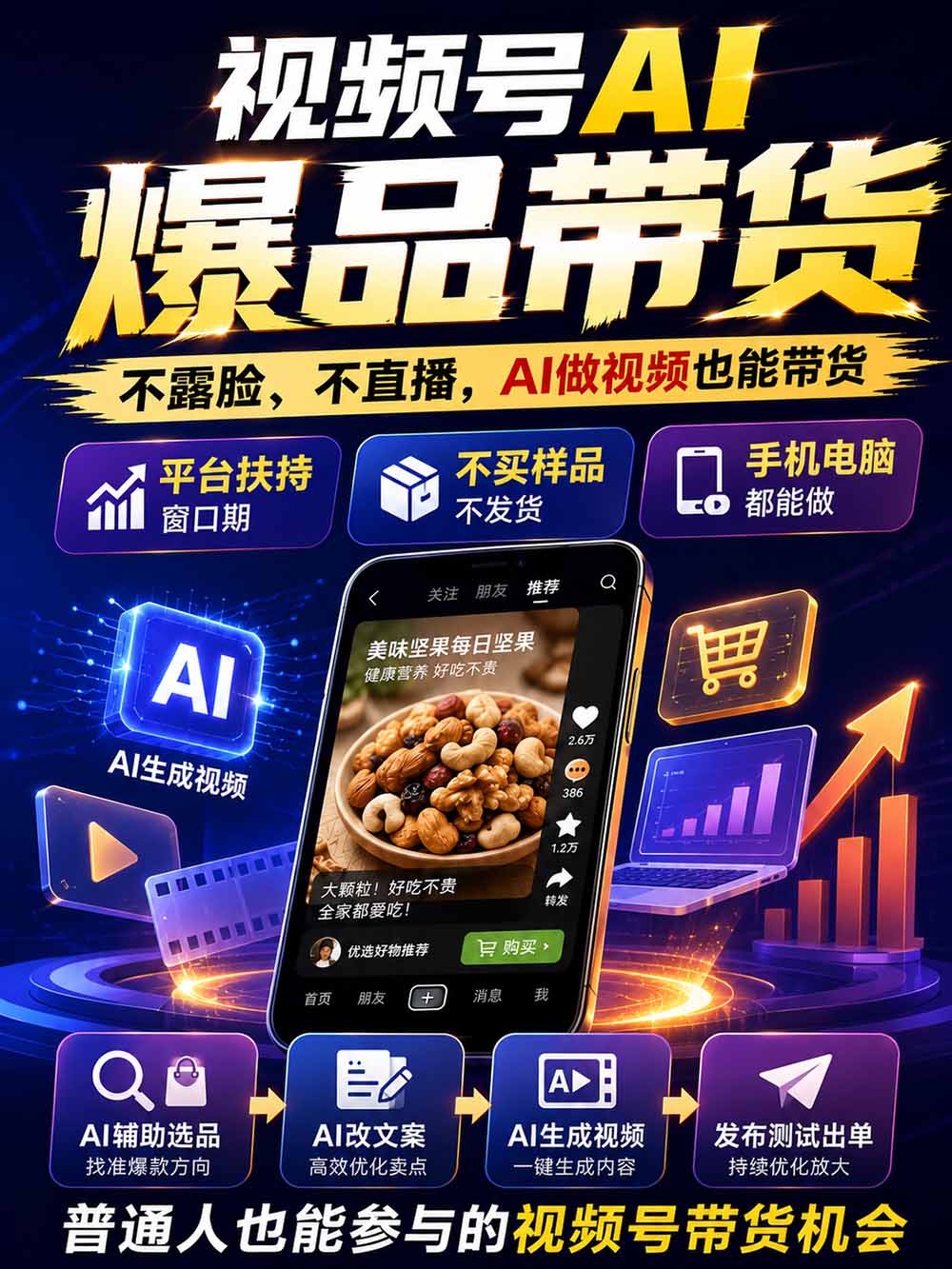 图片[2]-2026视频号AI爆品带货训练营-9月开课｜不露脸不直播，AI做视频发视频号，有人下单，你赚佣金，轻松单日佣金1000+-heixxmi