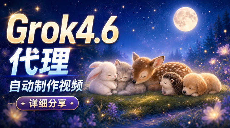 Grok 4.6代理自动制作视频！从提示词到成片全流程详细分享｜AI Agent实操分享-heixxmi
