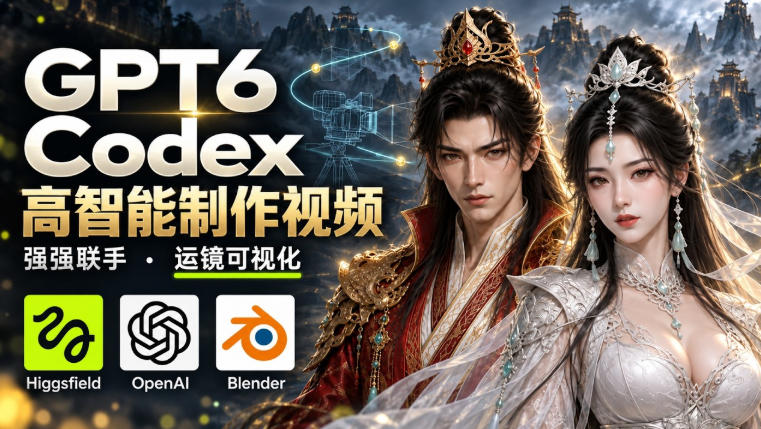GPT-6 Astra×Codex高智能制作视频！联手Higgsfield，运镜可视化实战-heixxmi