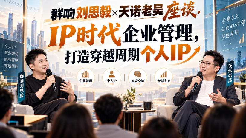 群响刘思毅×天诺老吴座谈，IP时代企业管理，打造穿越周期个人IP-heixxmi