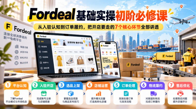 Fordeal基础实操初阶必修课，从入驻认知到订单履约，把开店要走的7个核心环节全部讲透-heixxmi