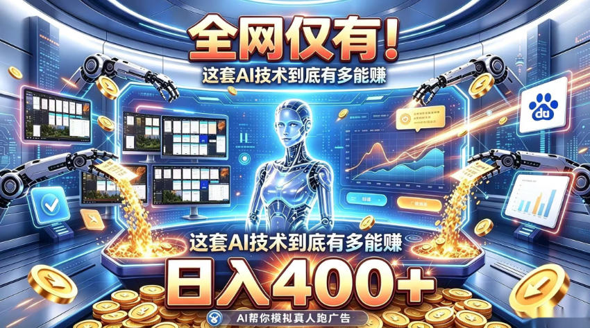 全网仅有！这套AI技术到底有多能賺，日入400+，无需人工干预，实现真正被动变现【揭秘】-heixxmi