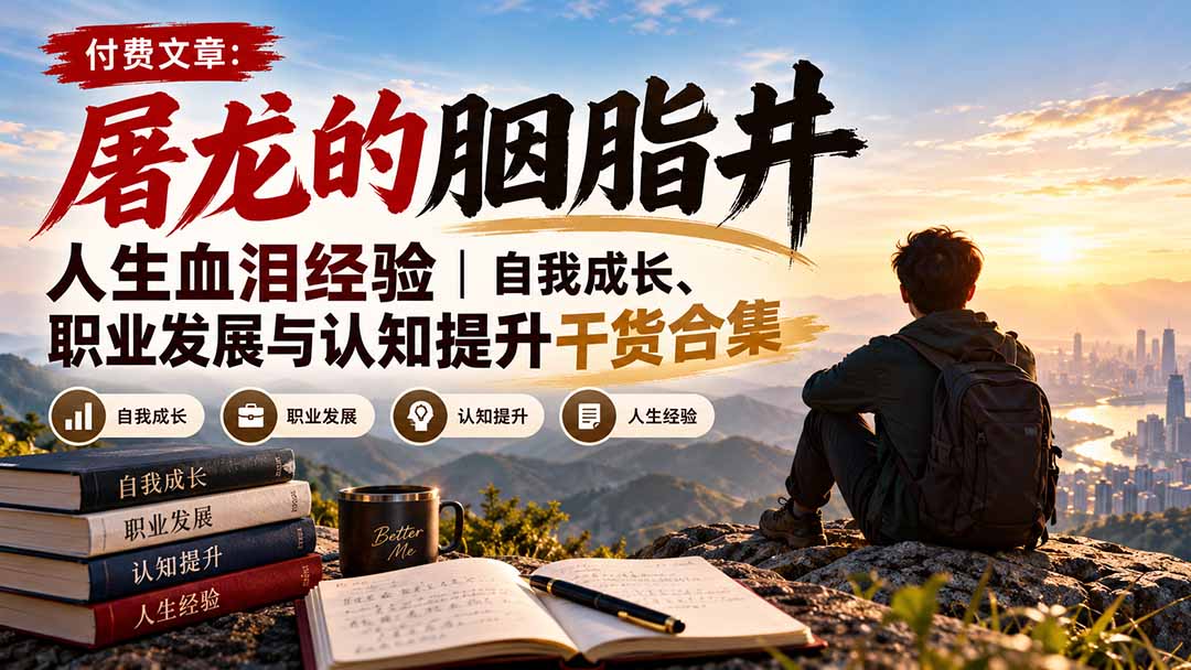付费文章：屠龙的胭脂井人生血泪经验｜自我成长、职业发展与认知提升干货合集-heixxmi