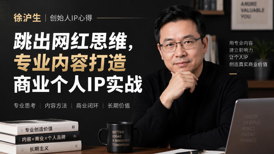 徐沪生创始人IP心得｜跳出网红思维，专业内容打造商业个人IP实战【文档】-heixxmi