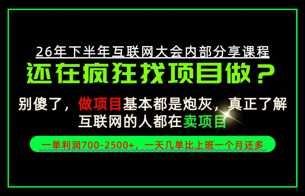 请不要再疯狂的找项目了！卖项目一单700-2.5k+不香吗？当天上手，当天变现！【揭秘】-heixxmi