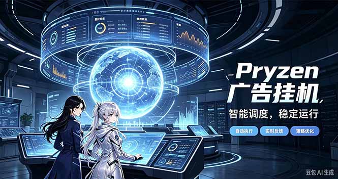 Pryzen广告全自动挂机给自己一个交代，门槛低，零基础小白也可以快速上手-heixxmi