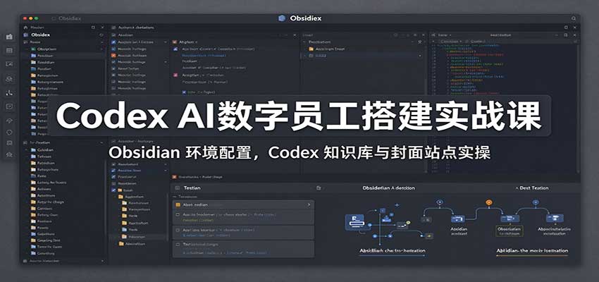 Codex AI数字员工搭建实战课：Obsidian 环境配置，Codex 知识库与封面站点实操-heixxmi