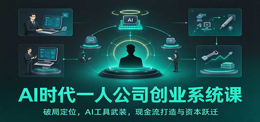 AI时代一人公司创业系统课：破局定位，AI工具武装，现金流打造与资本跃迁-heixxmi