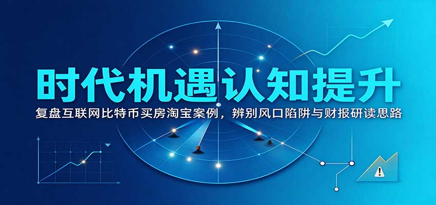 时代机遇认知提升：复盘互联网比特币买房淘宝案例，辨别风口陷阱与财报研读思路-heixxmi